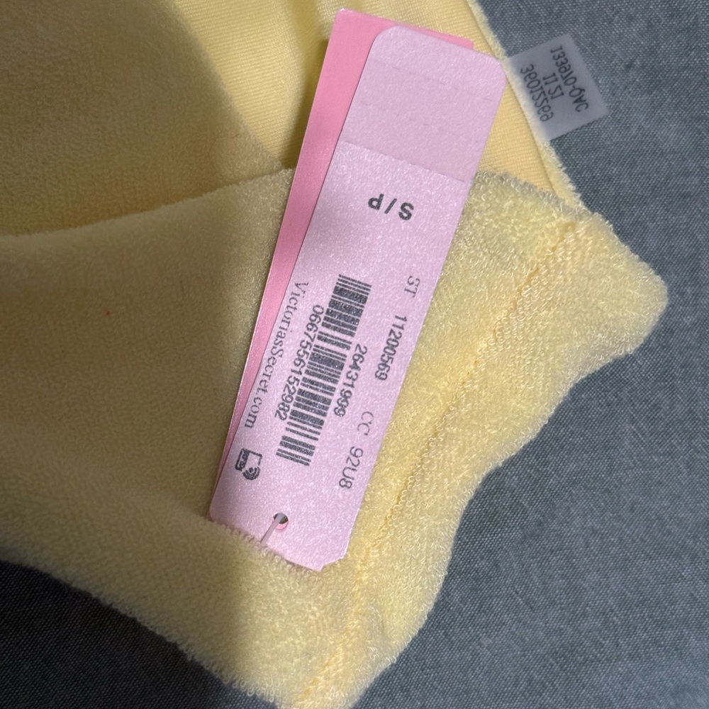 Victoria’s Secret Yellow Terry Cloth high rise, swim bottom